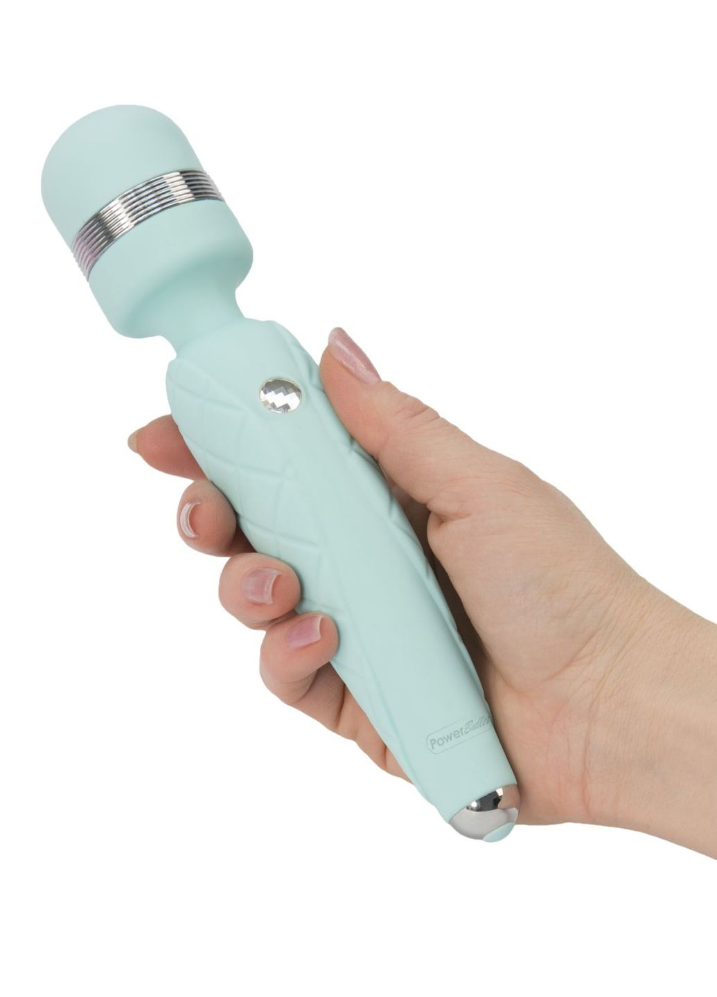 Роскошный вибромассажер - Cheeky Teal с кристаллом Swarovsky, плавное повышение мощности Pillow Talk (335392332)