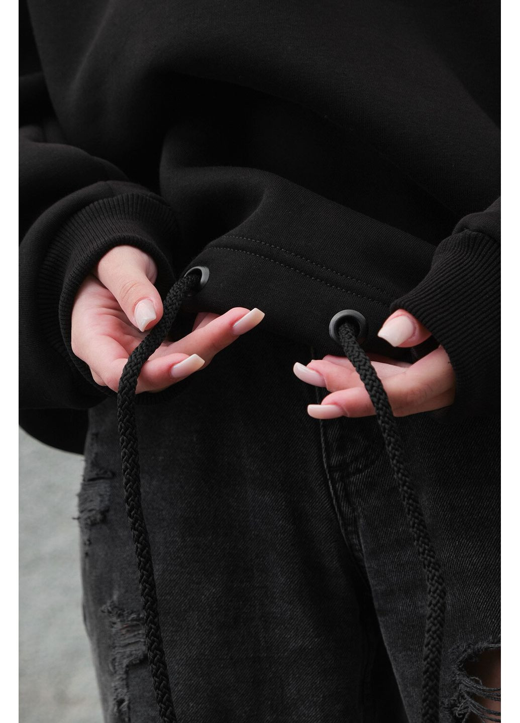 Жіноче Оверсайзз Худі Толстовка На Флісі З Капюшоном та Принтом Suki Without (355802522)