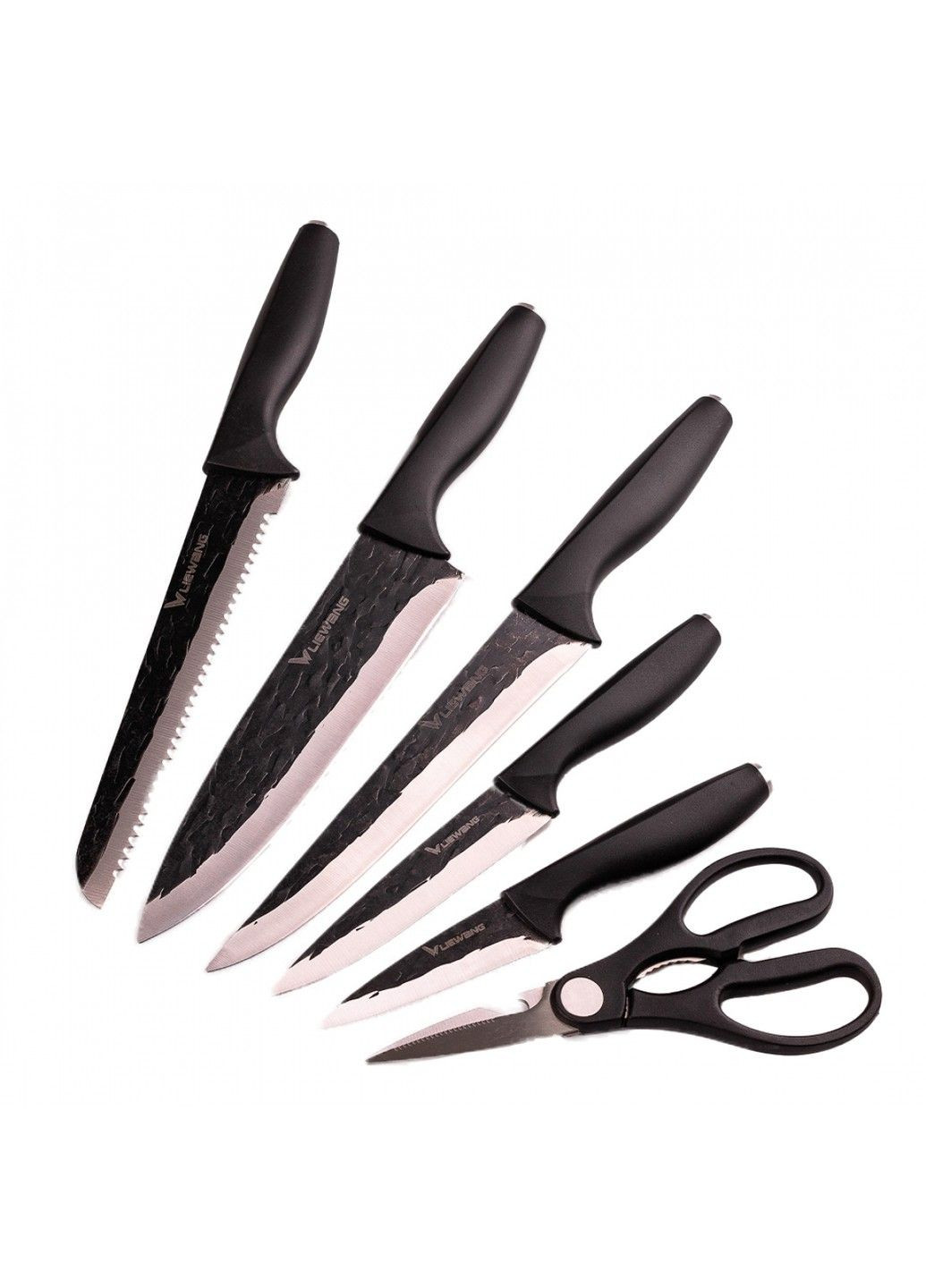 Набор кухонных ножей с подставкой 6 предметов Without (293061838)