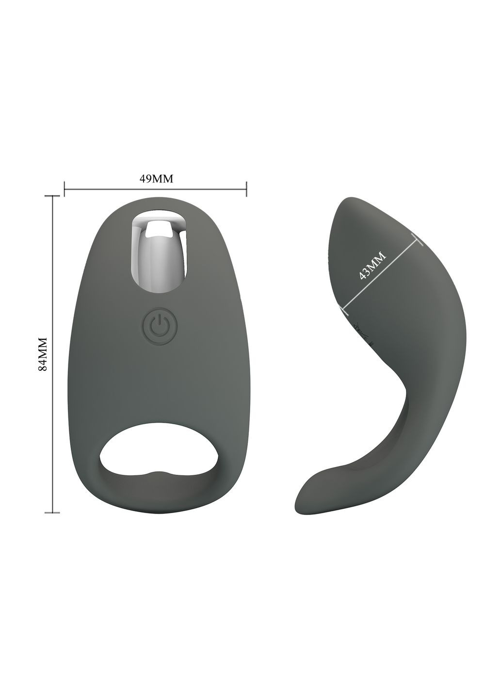 Эрекционное кольцо Gemma серое Pretty Love (361670160)