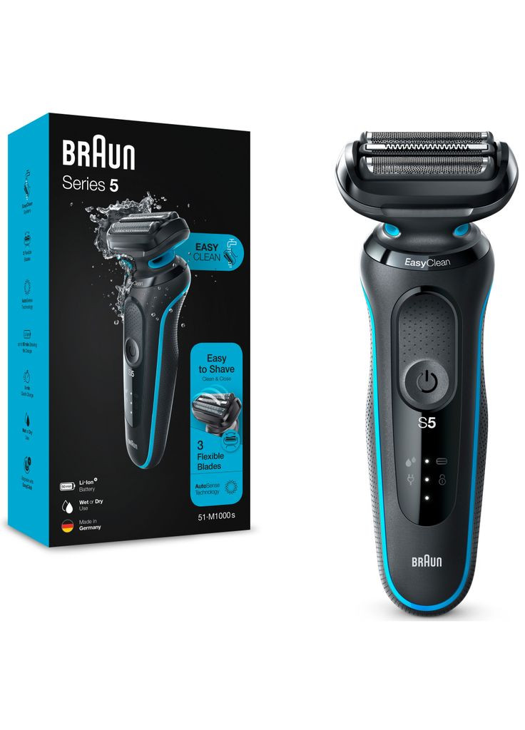 Електробритва Series 5 51-M1000s BLACK / MINT Braun (372614145)