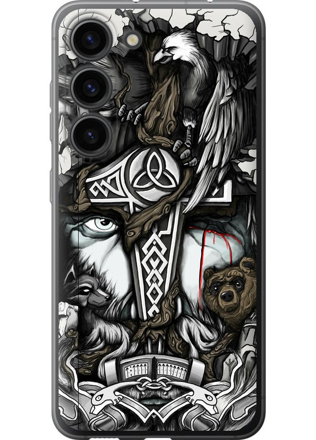 Силіконовий чохол 'Тату Вікінг' для Endorphone Samsung Galaxy S23 (257994954)