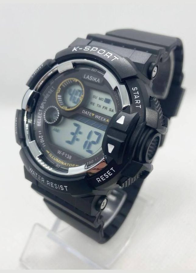 Годинник наручний спортивний вологостійкий Lasika K-Sport W-F138 Чорний ( код: IBW873BS ) Clockhouse (323220848)