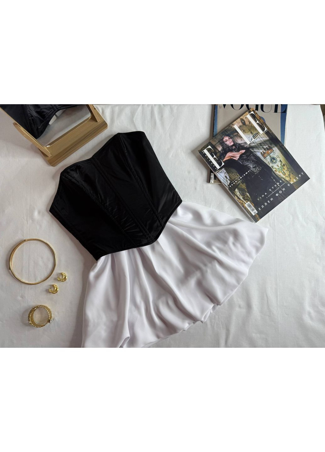 Жіночий костюм двійка: корсет без рукавів + спідниця-балон MonCher (354225406)