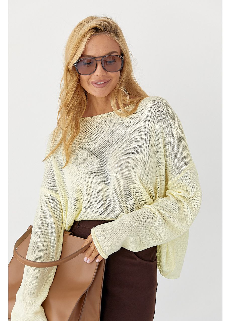 Джемпер легкої в'язки вільного крою Lurex (350948939)