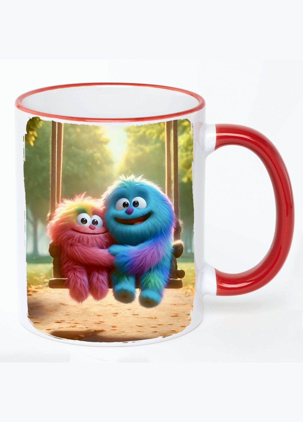 Чашка з дитячим малюнком (кухоль, кухоль) #0285 Біла з Червоною ручкою 330 мл No Brand (322713368)