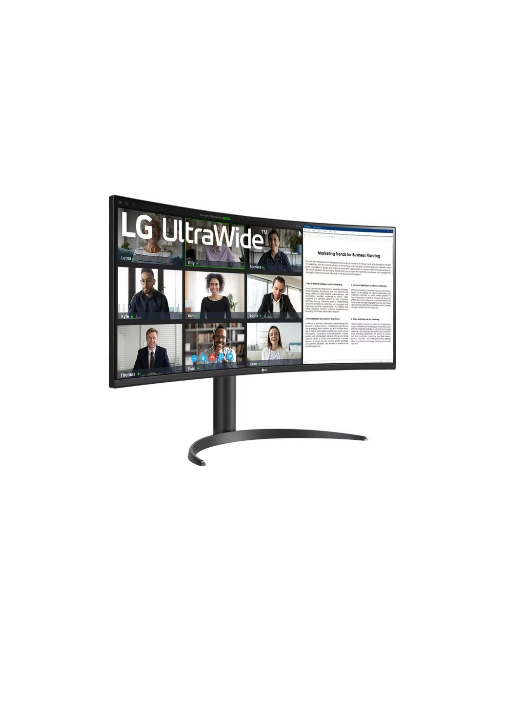 Монитор 34" 34WR55QK-B 2xHDMI, DP, USB-C, Audio, VA, 3440x1440, 100Hz, CURVED, sRGB 99%, HAS, HDR10 LG (392378583)