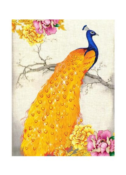 Алмазная мозаика, наборы 5d картина со стразами павлин No Brand (313399902)