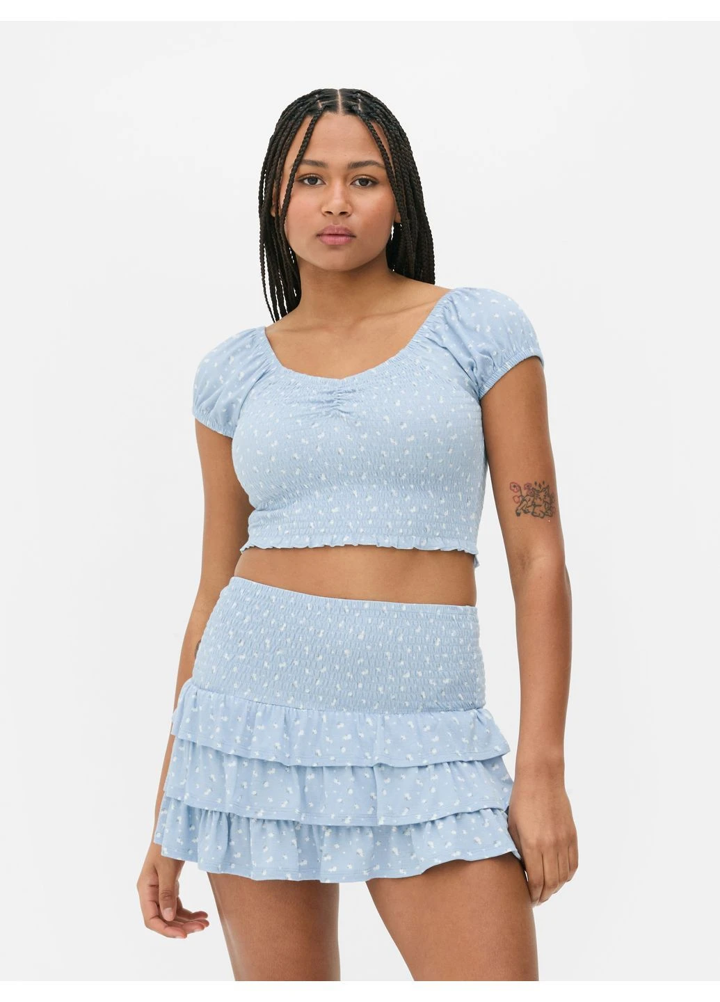 Топ літо,блакитний в візерунки, Primark (394987214)