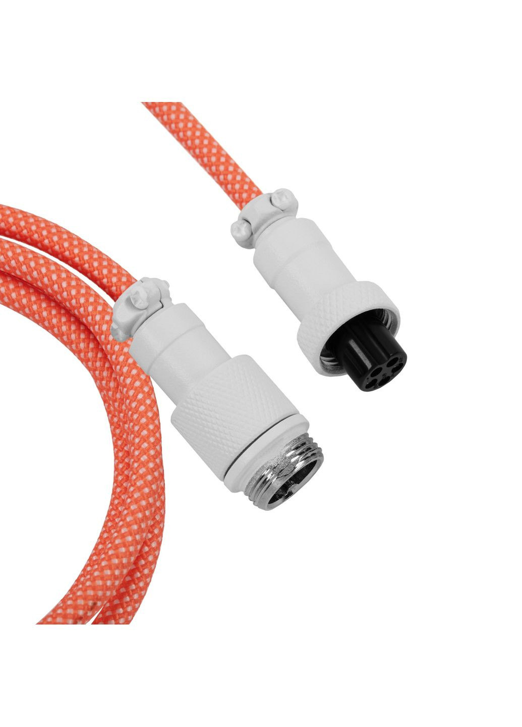 Кабель USB-A/USB-C > USB-C заряджання/синхронізації, 1.36м, Type-C, Coiled Aviator, оранжевий Keychron (367854287)