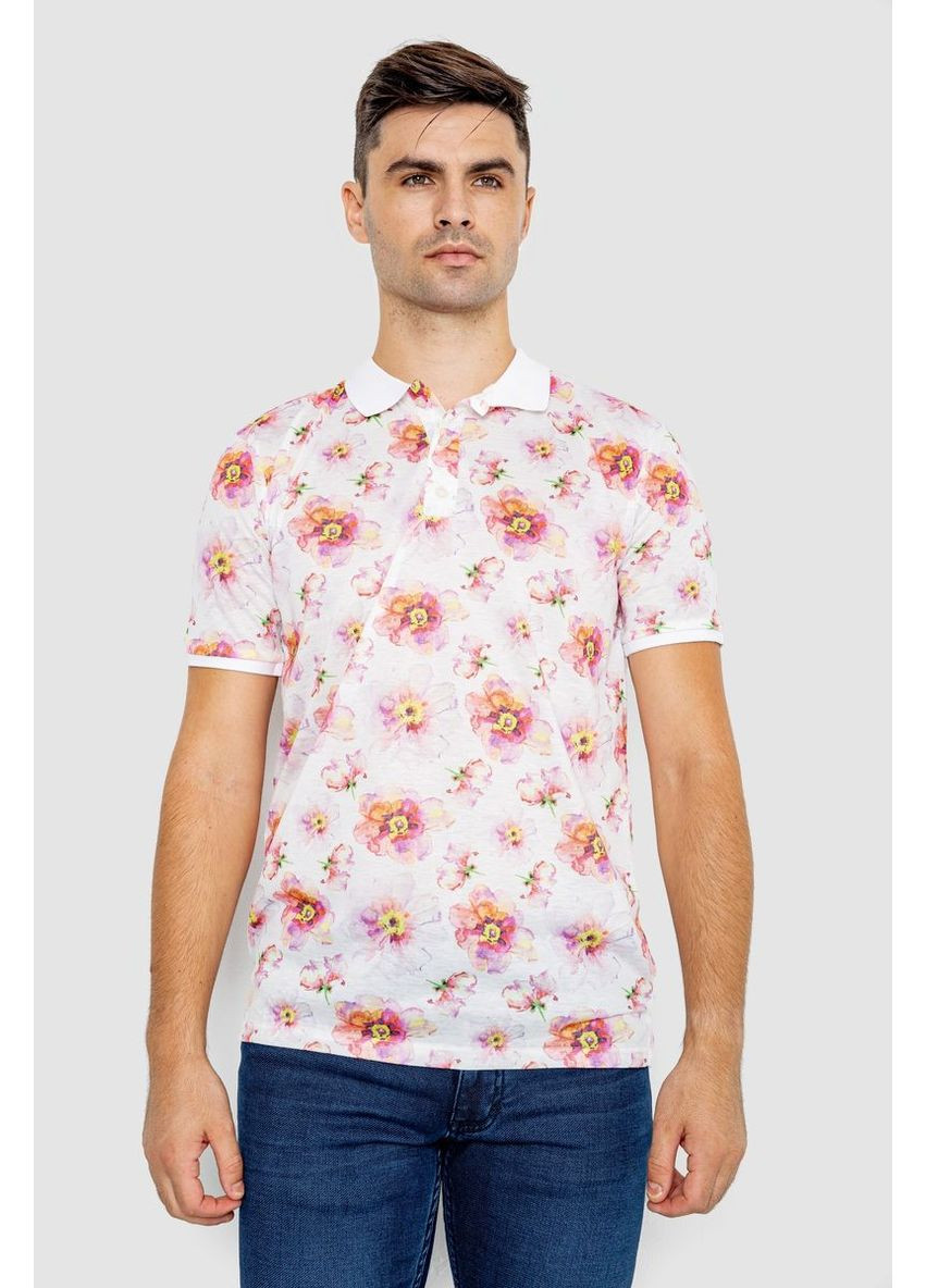 Цветная футболка-поло мужское с принтом, 247r306 для мужчин Ager