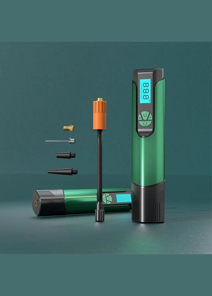 Портативний автокомпресор з акумулятором, компресор для велосипедів та спортивних товарів (ATJ-1966) No Brand (341317080)