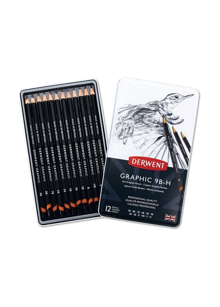 Графітні олівці Graphic Soft 12шт Derwent (362580853)