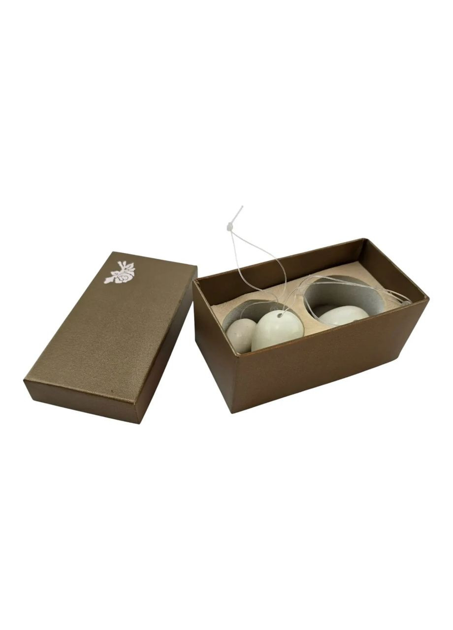 Масажер нефрит "Кулі Венери" вагінальні у футлярі білі (13х7х6 см) No Brand (365875579)