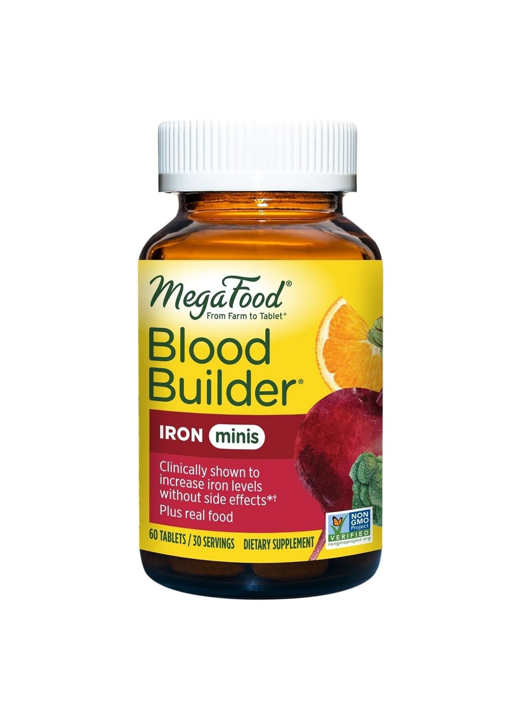 Вітаміни та мінерали Blood Builder Minis, 60 таблеток MegaFood (293480370)