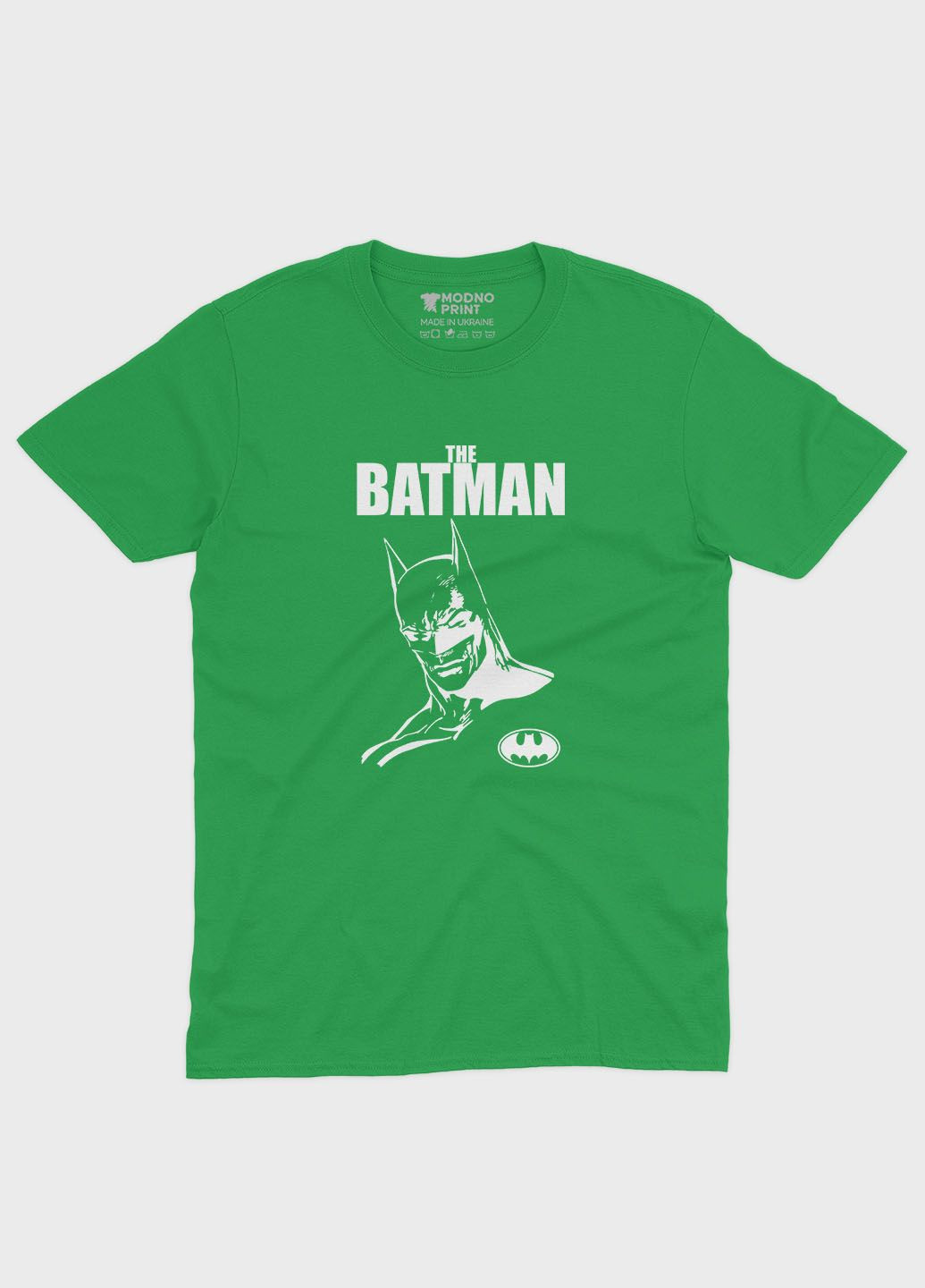 Зелена демісезонна футболка для хлопчика з принтом супергероя - бетмен (ts001-1-keg-006-003-009-b) Modno