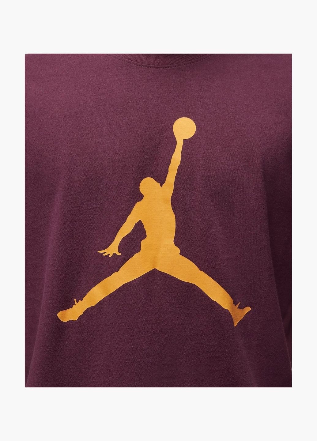 Бордовая мужская футболка m j jumpman ss crew bordo cj0921-680 Air Jordan