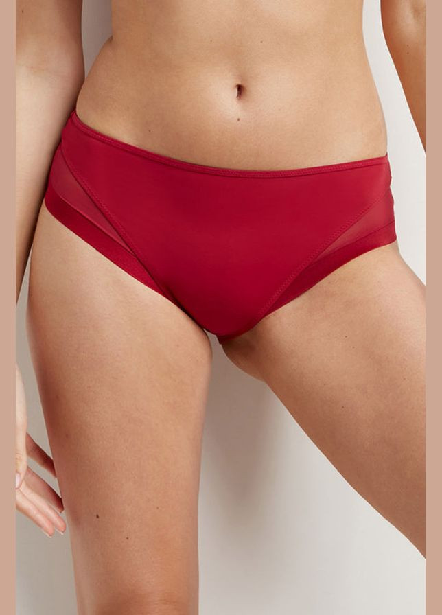 Трусики сліпи з мікросіткою Dim D0A63 Generous red wine (298142431)