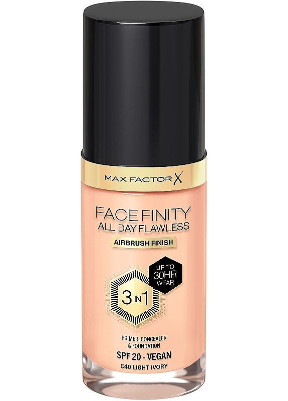 Тональна основа Facefinity All Day Flawless 3-in-1 Foundation SPF 20 40 - Light Ivory (2-230162) Max Factor (369790991)