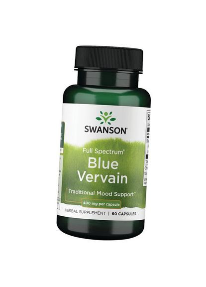 Екстракт вербени, Full Spectrum Blue Vervain 400, 60капс (71280058) Swanson (322724735)