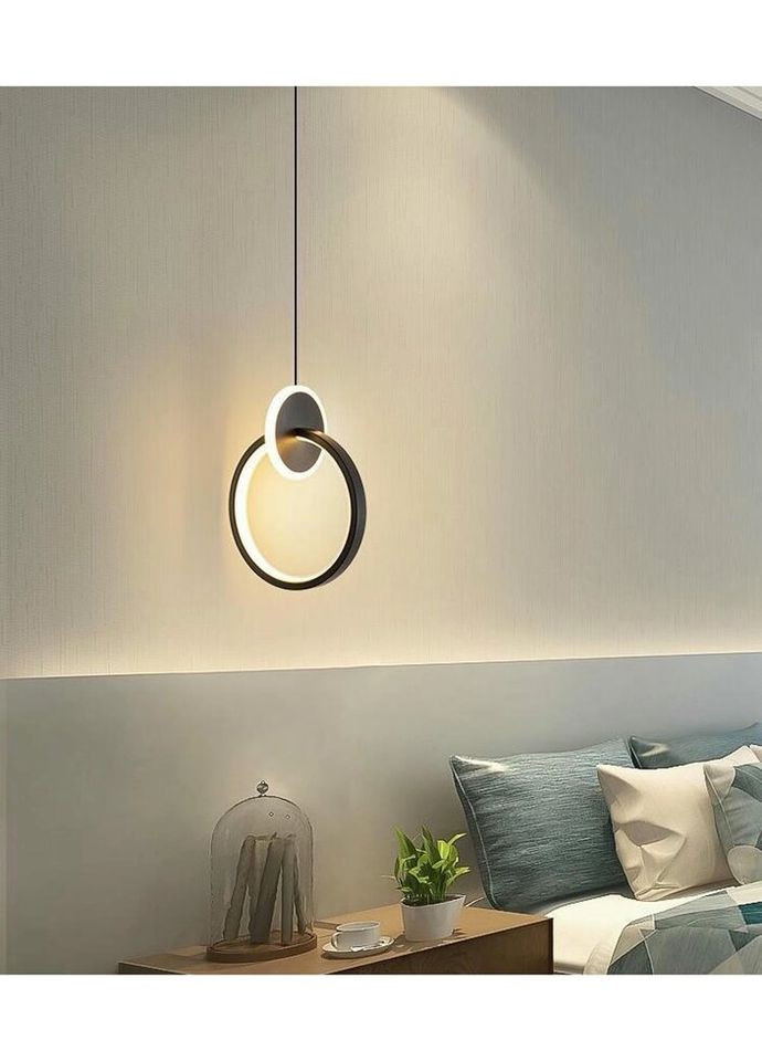 Люстра светодиодная подвесная LED светильник для квартиры на потолок лэд 26595 Черный 35-200х12х20 см. Sunnysky (324395819)