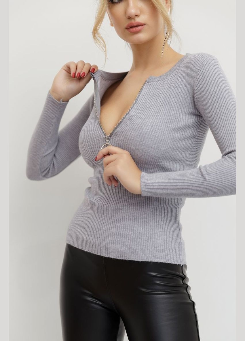 Кофта женская на молнии в рубчик,, 204R003 Ager (315789410)