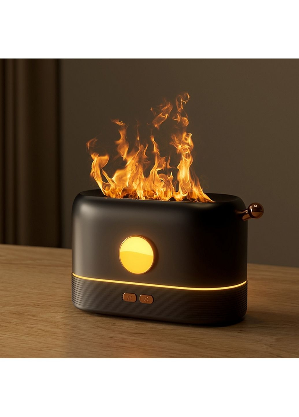 Зволожувач повітря портативний KC-026 аромадифузор електричний, ефект полум'я Kinscoter (293419471)