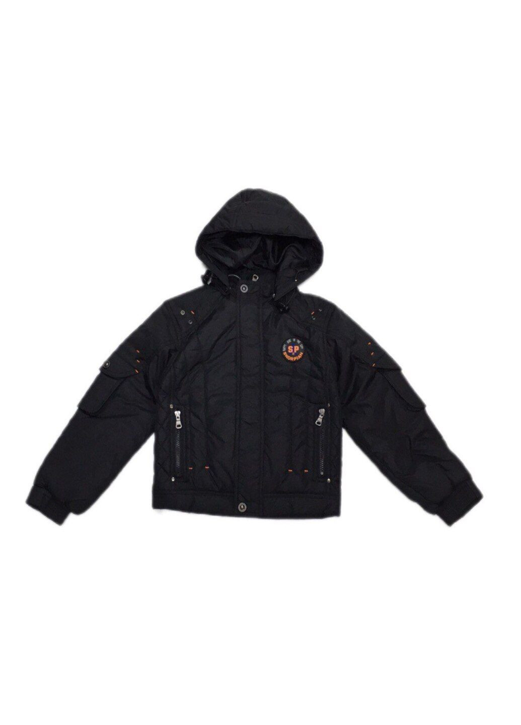 Черная демисезонная куртка демисезон для мальчика в черном цвете. Skorpian