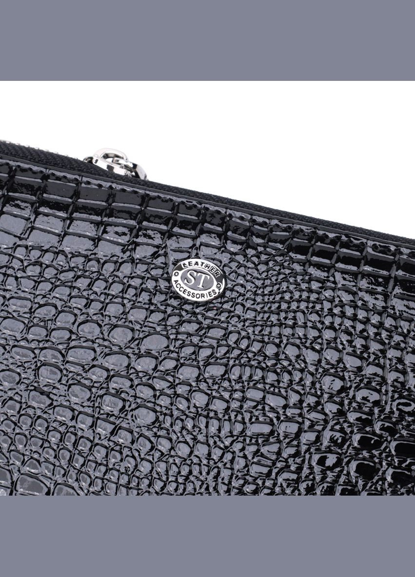 Стильный фактурный клатч на два отделения из лакированной натуральной кожи 19х9,5х4 см 22693 st leather (329197508)