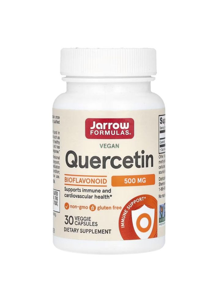 Кверцетин Quercetin 500 mg, 30 вегакапсул для підтримки імунної системи Jarrow Formulas (324418859)