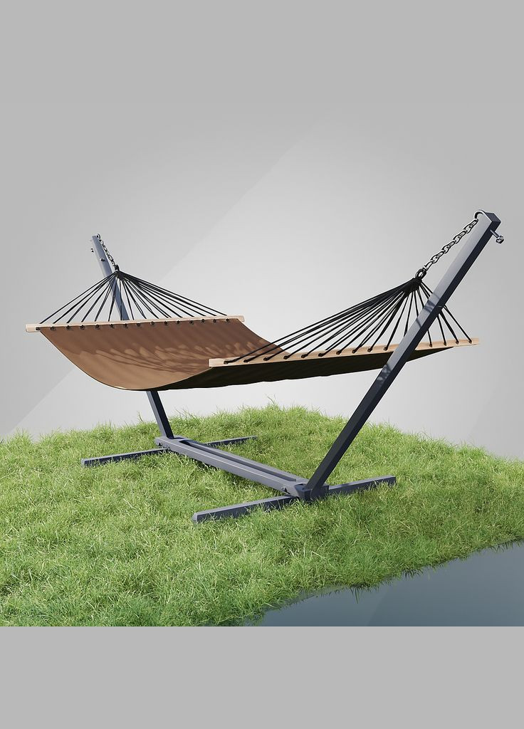 Стойка для гамака + Гамак с планкой WISH двухместный XXL 200х150 WCG (346532328)