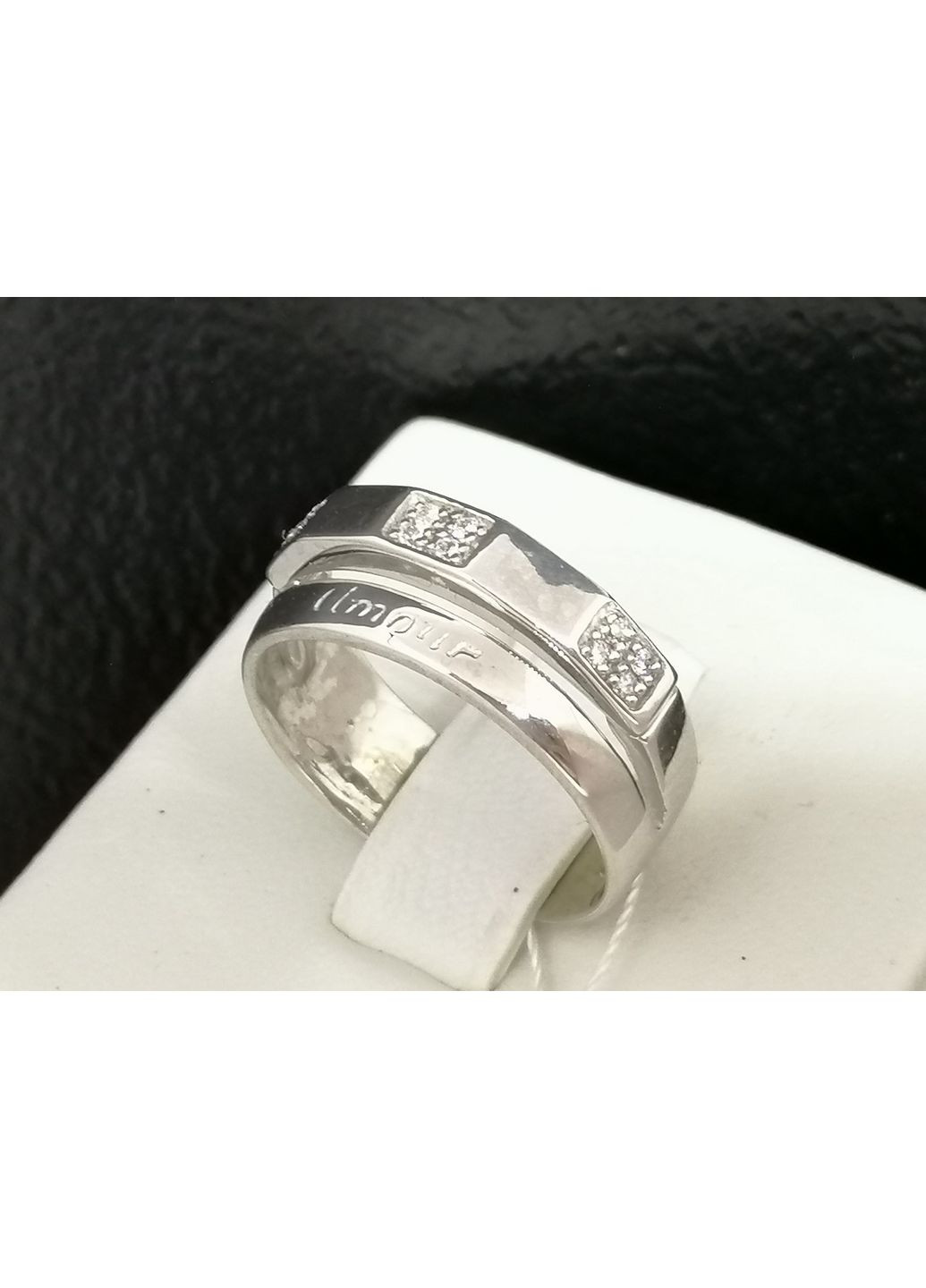 Срібне кільце з фіанітами. КВ469(2)С Імперія золота (363840668)