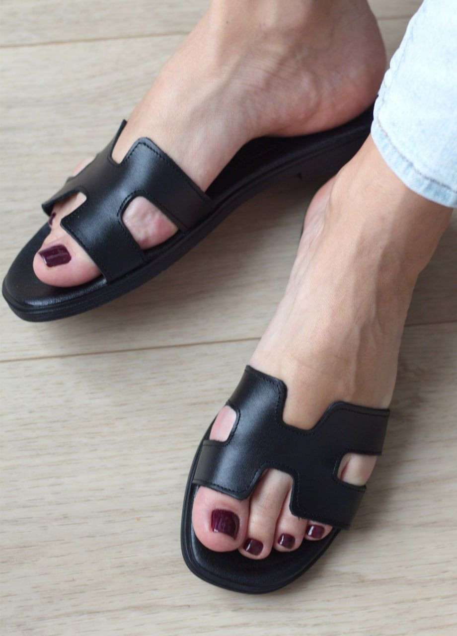 Шльопанці жіночі з натуральної шкіри No Brand 2245 (336547096)