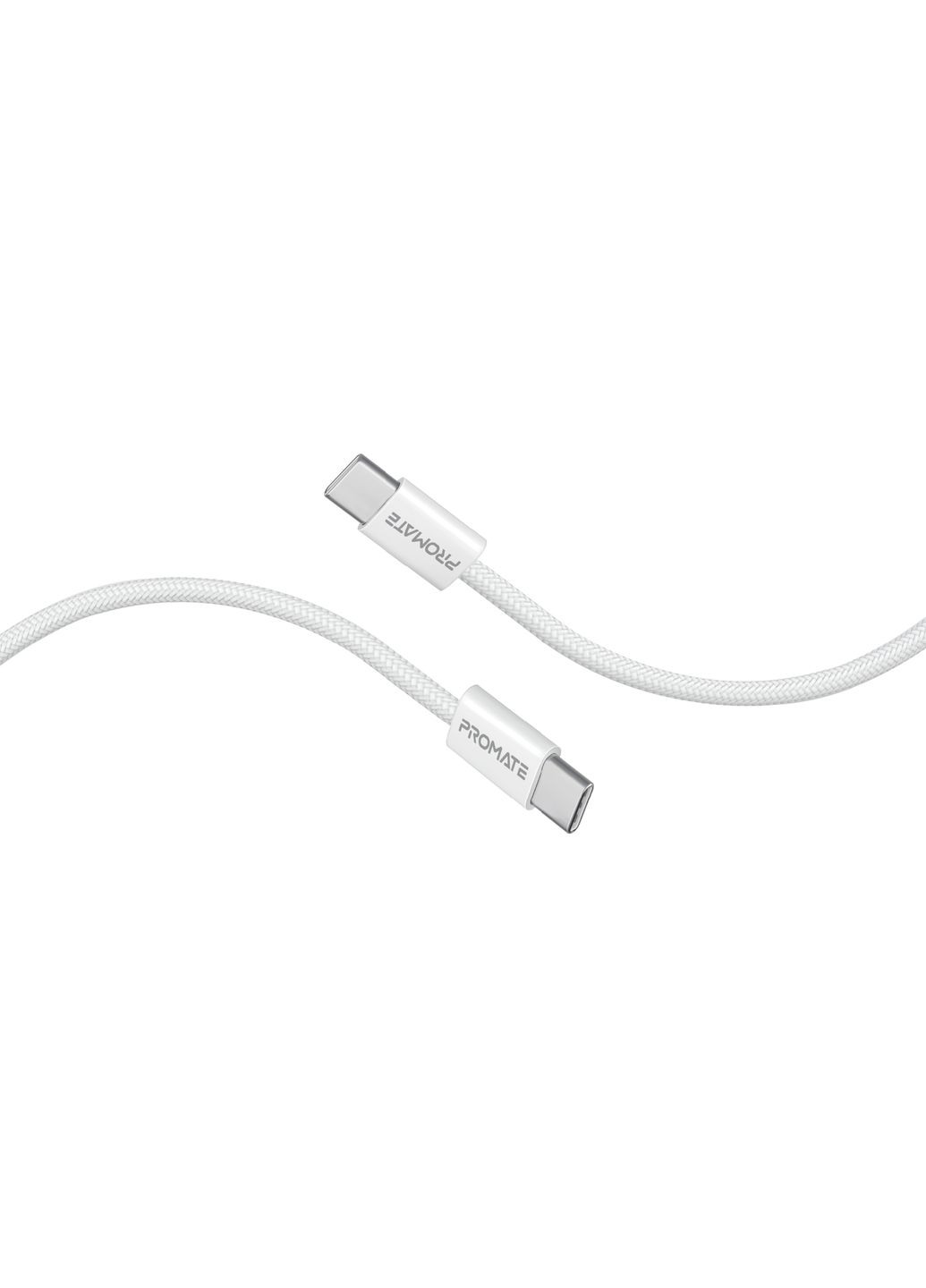 Кабель USB Type-C – USB Type-C (M/M), 3A, 60W, 2 м, White (ecoline-cc200.white) Promate (336952022)