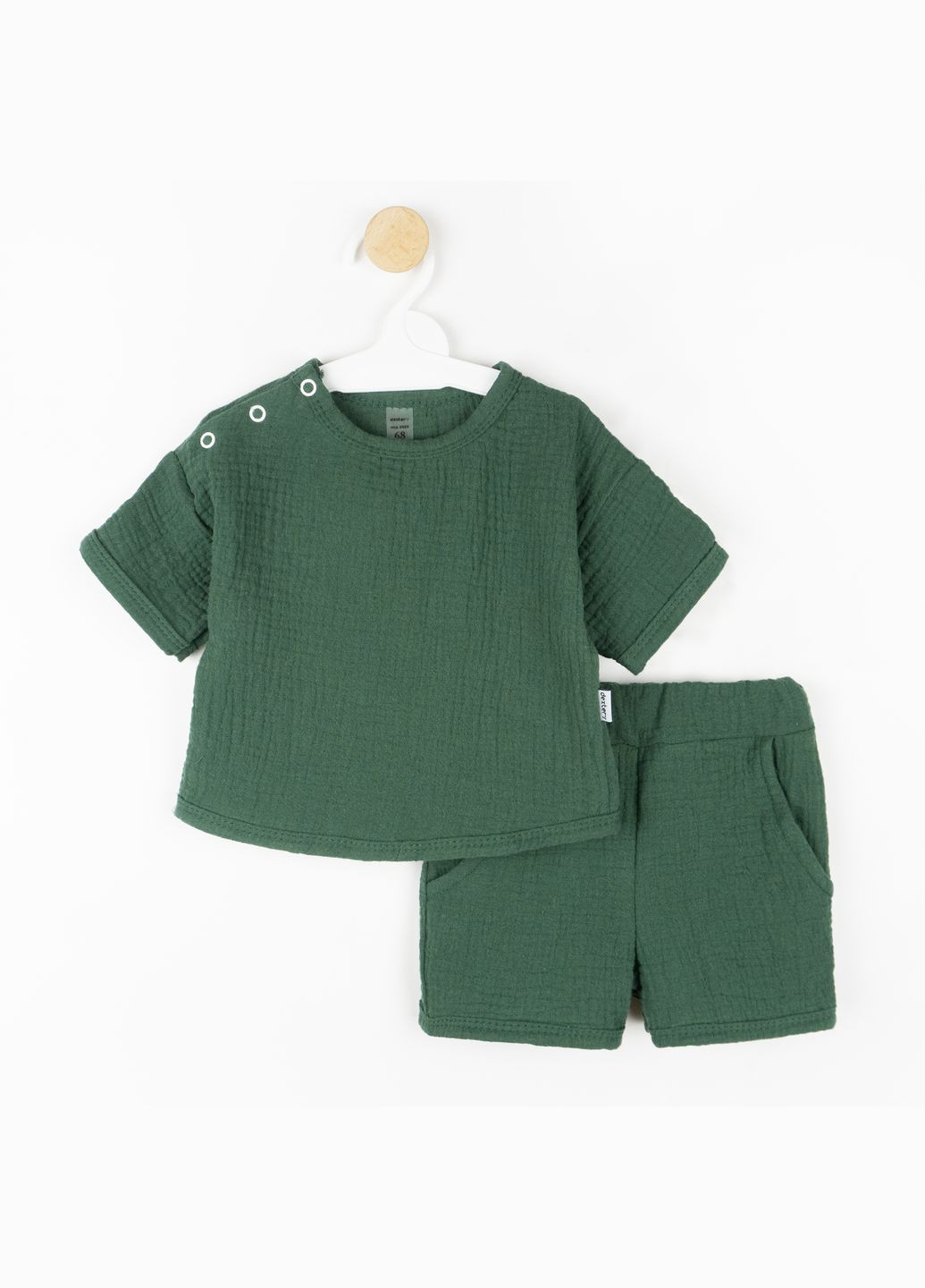 Зелений демісезонний костюм дитячий шорти та футболка emerald зелений dexter's