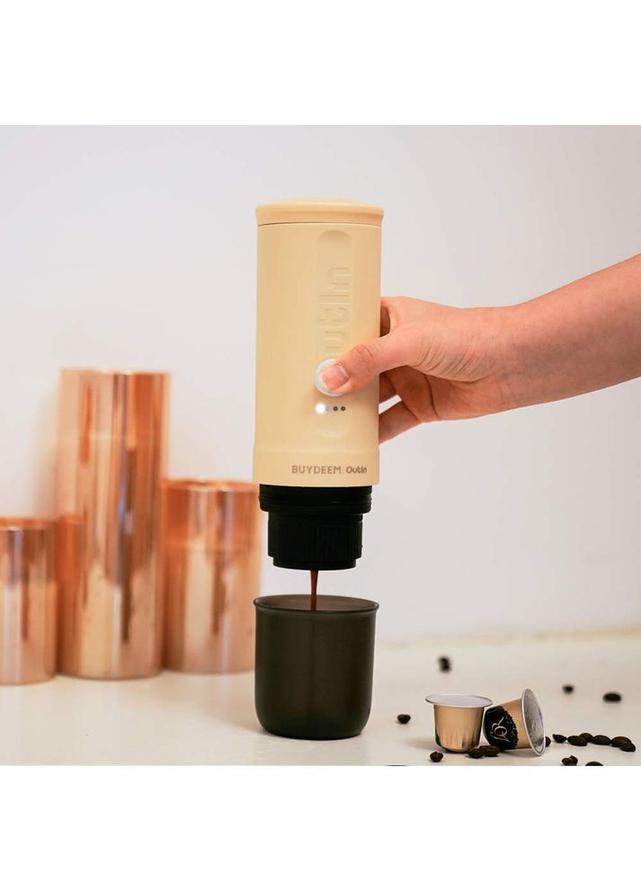 Портативная кофеварка Outin X Yellow (OTEM-01-MY) BUYDEEM (323222084)