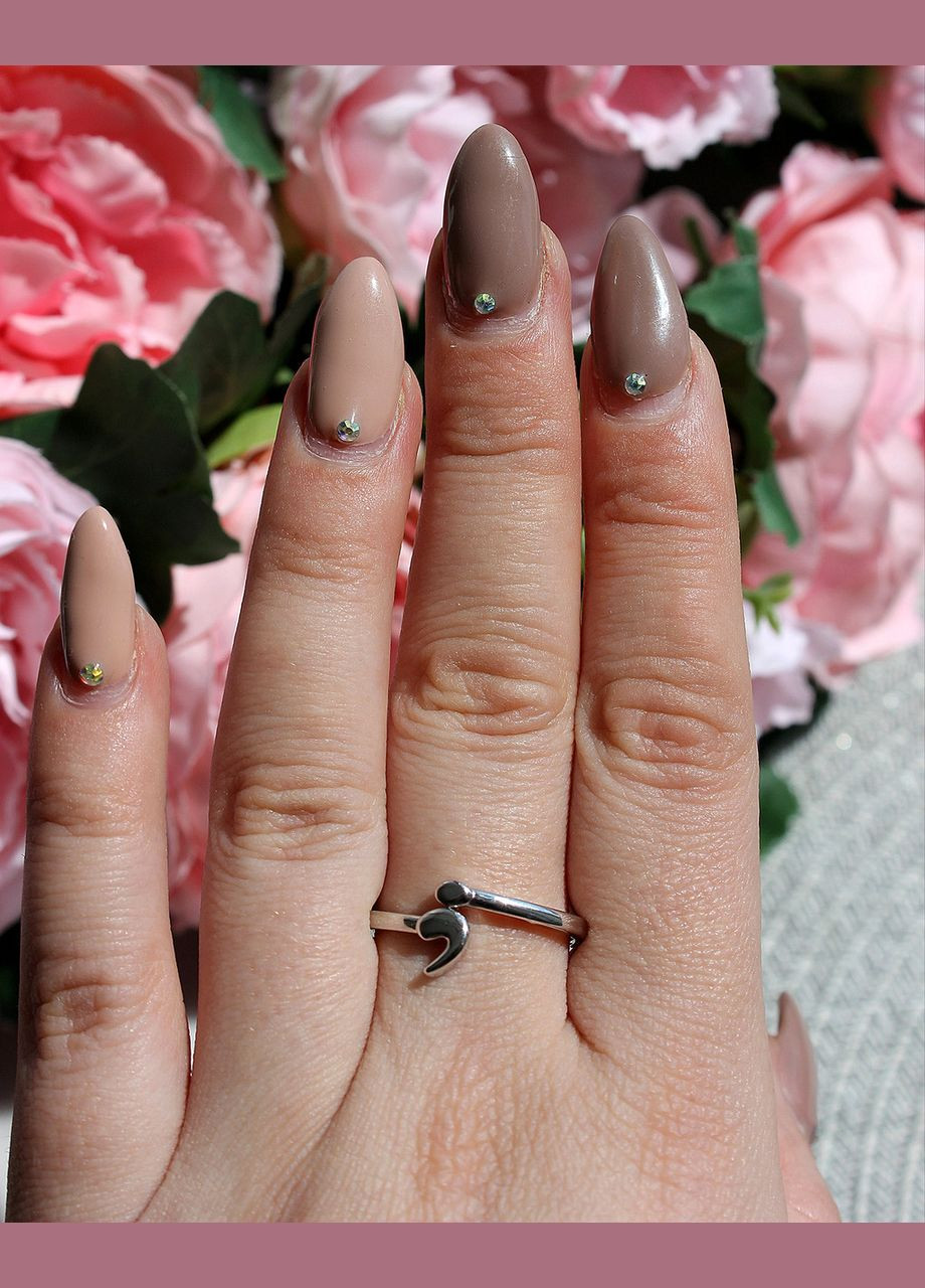 Жіноче кільце "крапка з комою", колір срібло, розмір 20 No Brand (311222737)