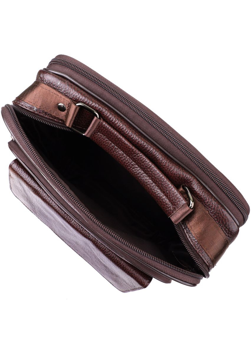 Мужская сумка с ручкой для переноса в руке из натуральной кожи 23024 Коричневый Vintage (348358947)