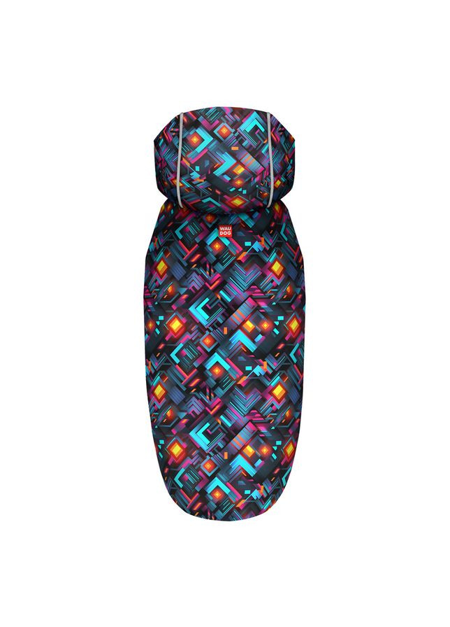 Дощовик-накидка з капюшоном для собак Clothes, малюнок "Нескінченні світи", А 23-26 см, B 30-36 см, С 15-20 см WAUDOG (363199657)