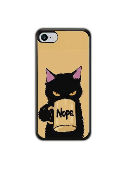 Чехол для Apple Iphone 8 Кот Nope Черный No Brand (302083318)