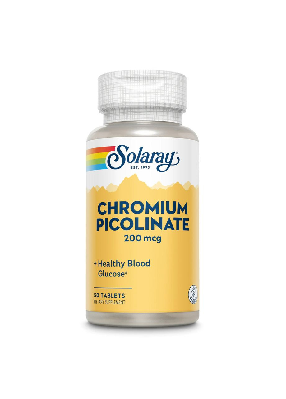 Chromium Picolinate 200mcg - 50 tabs Solaray (369396558)
