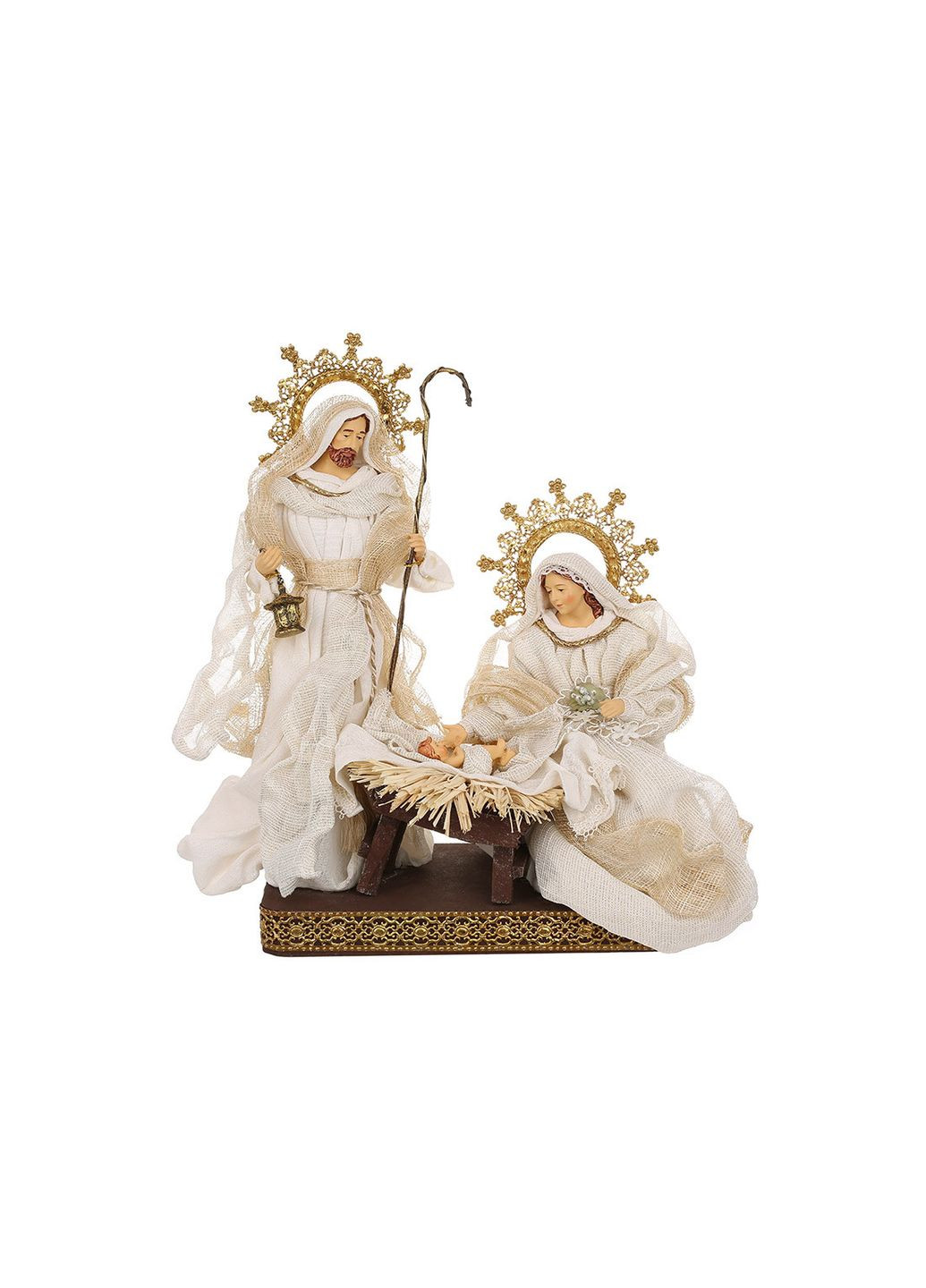 Статуэтка Рождественский вертеп из 3-х фигур на подставке 35х20х38 см 428-223 полистоун Lefard (346533356)