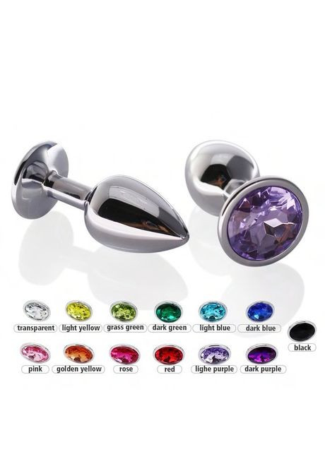 Анальная пробка М 3,4 см большая Swarovski Crystal Plug Красный Focus (303905131)