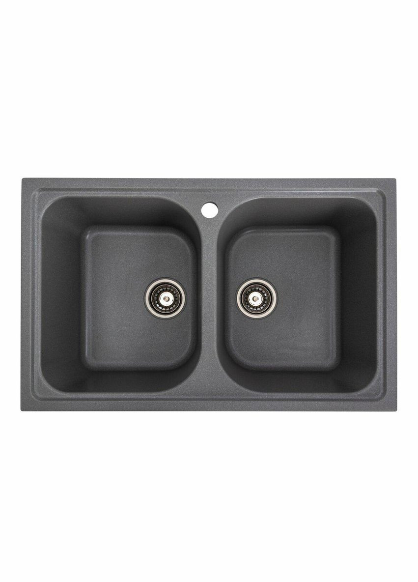 Гранітна мийка для кухні 7950 Equatoria матовий мусон Platinum (342071620)