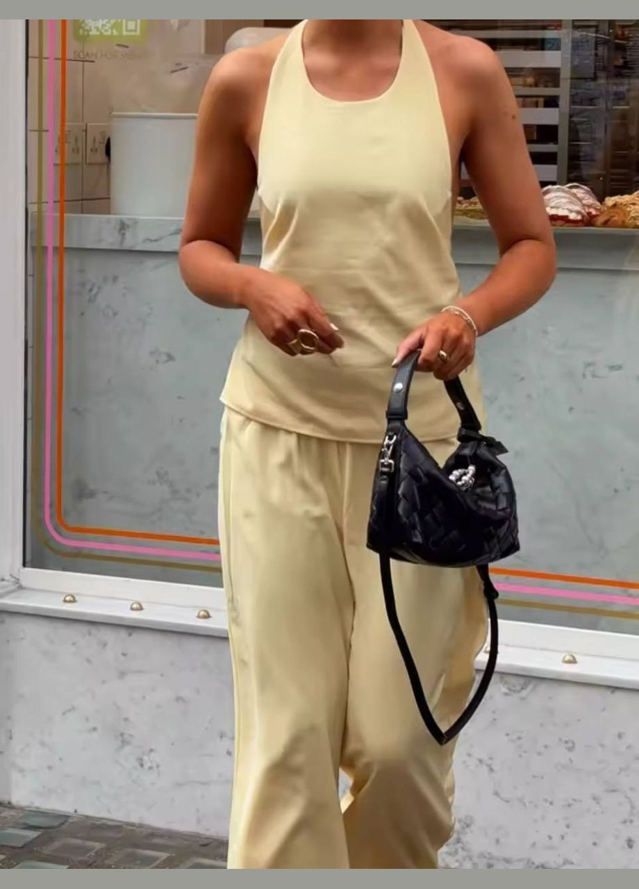 Летний костюм-двойка из софта в лимонном цвете 🥰 Luna (338182020)