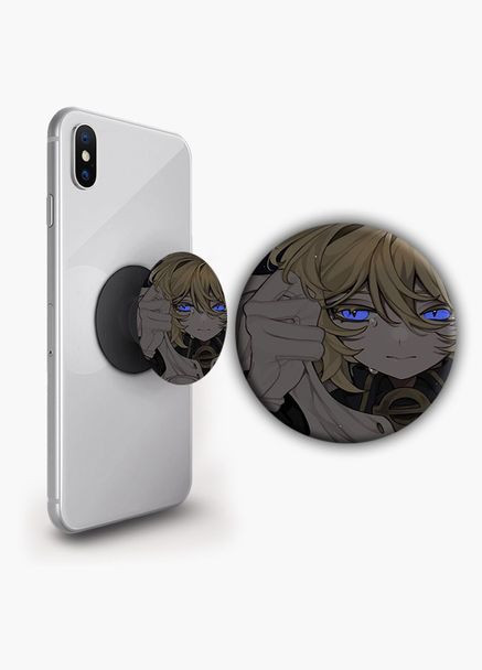 Тримач для телефону PopSockets Аніме Останній серафим #05 Чорний No Brand (304503299)