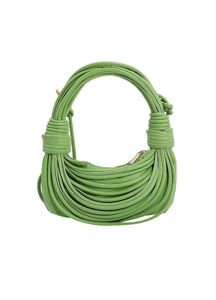 Жіноча сумка хобо багет 10405 через плече світло зелена No Brand (313235639)