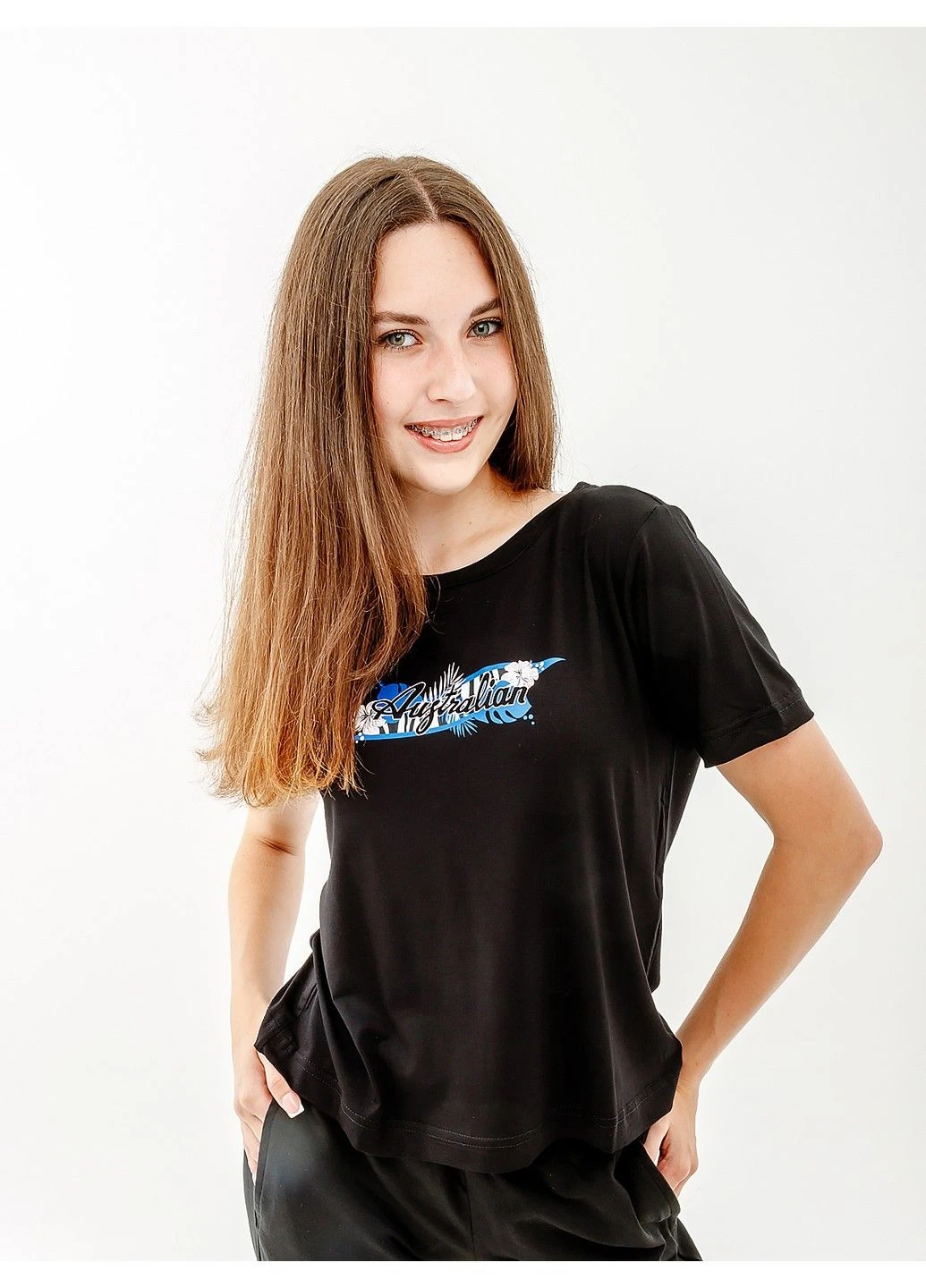 Футболка LOGO FLOWERS TEE JERSEY V Australian - (278356901)
