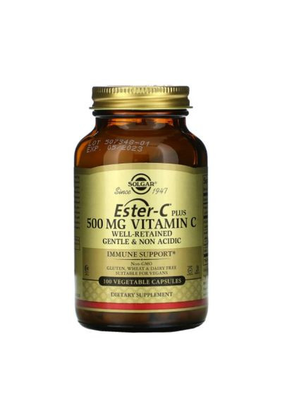 Вітамін С EsterC Plus,, 500 мг, 100 капсул (SOL-01039) Solgar (266799089)