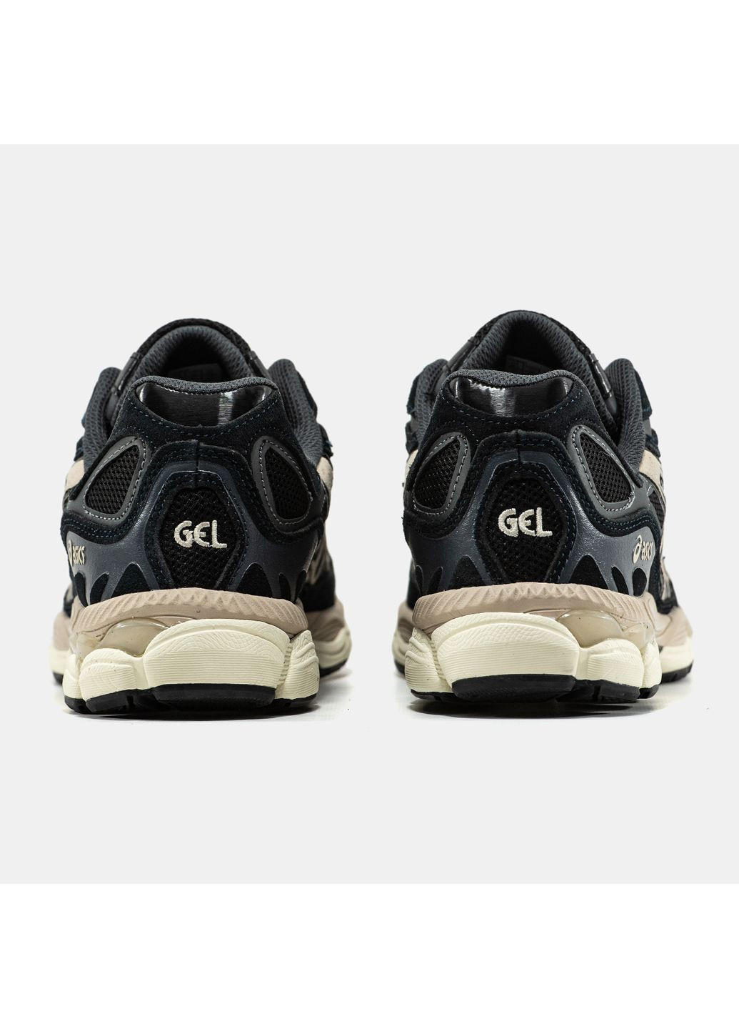 Кроссовки женские и мужские Asics Gel-NYC Black Beige | Асикс Гель-НЮК черные No Brand чёрные демисезоны (366196460)